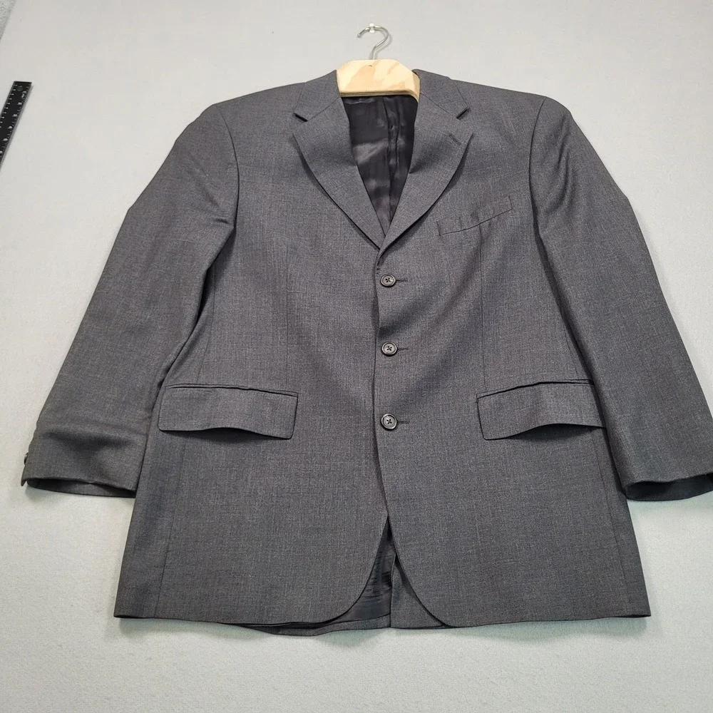 Ralph Lauren Mens Gray Wool Cashmere Blend 3 Button Sport Coat Blazer 42R